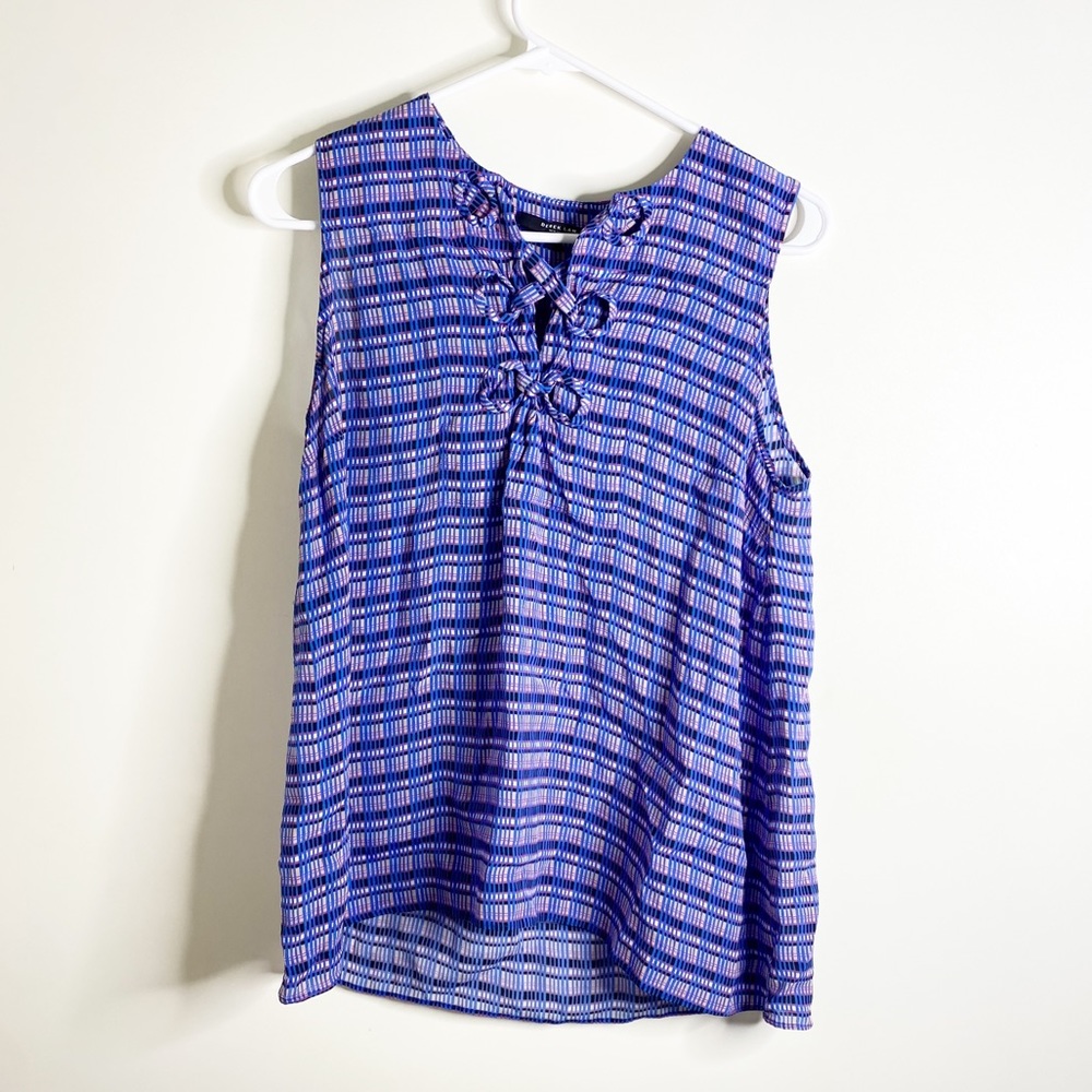 Derek Lam silk lace up top